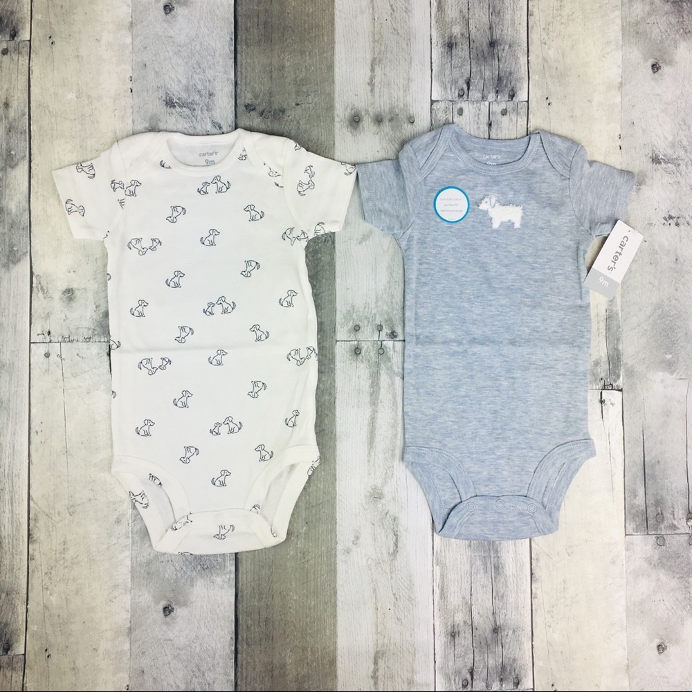Carter’s 5 Pack Short Sleeve Bodysuits Boys 9M - Picture 2 of 4